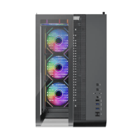 1ST PLAYER RT6 SİYAH DIGITAL 4X12CM ARGB TEMPERLİ CAM USB 3.0 M-ATX KASA (RT6-BLK-4F)