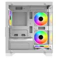 GAMEBOOSTER GB-M6001W 600W 4*12CM RAINBOW FANLI USB 3.0 SEAVIEW MID-T M-ATX GAMING BEYAZ KASA (JBST-GBM6001W) - 4