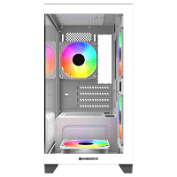 GAMEBOOSTER GB-M6001W 600W 4*12CM RAINBOW FANLI USB 3.0 SEAVIEW MID-T M-ATX GAMING BEYAZ KASA (JBST-GBM6001W) - 2