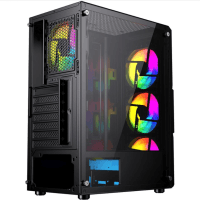 GAMEBOOSTER GB-PW908B  USB 3.0, ATX MESH, FIXED RGB FAN, SİYAH KASA  (PSU YOK) - 2
