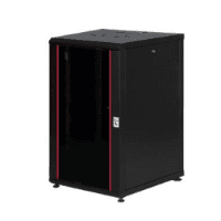 LANDE LN-PR22U6080-BL-121 MONTAJLI 22U W600MM X D800 PROLINE300 SERISI DIKILI TIP KABINET (SIYAH) (ON TEK ACILIM CITALI CAM/C -