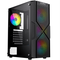 GAMEBOOSTER GB-PW908B  USB 3.0, ATX MESH, FIXED RGB FAN, SİYAH KASA  (PSU YOK)