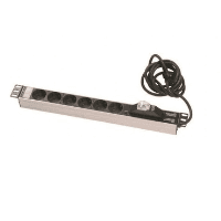 LANDE LN-PRZ-SGT-2U9P-SC 2U 19 INCH 9-(DIN49440)  PRIZ C/W TEK SIGORTALI VE KABLOLU (ALUMINYUM)