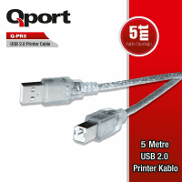 QPORT (Q-PR5) USB2.0 5M YAZICI KABLOSU