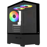 POWERBOOST PB-M5001B 500W 3*12CM RAINBOW FANLI USB 3.0 SEAVIEW M-ATX GAMING SİYAH KASA (JBST-PBM5001B)