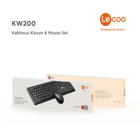 LECOO KW200-S KABLOSUZ TÜRKÇE Q KLAVYE & MOUSE SET SİYAH