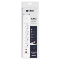 S-LINK SPG403U 1.5M 1.5MM 100% BAKIR 750 JOULE 3 USB 5V2.4A 4LÜ ANAHTARLI AKIM KORUMALI PRİZ - 3
