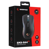 RAMPAGE SMX-R44 V2 MAKROLU SİYAH 12800 DPI RGB LEDLI 80 MILLION HUANO SWITCH GAMING OYUNCU MOUSE - 8