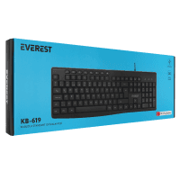 EVEREST KB-619 SİYAH/GRİ USB 2 METRE BAKIR KABLOLU Q MULTIMEDIA KLAVYE - 6