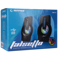 RAMPAGE RMS-G7 FALSETTO 2.0 6 WATT RGB LEDLI MAVİ MULTIMEDIA GAMING USB SPEAKER - 3