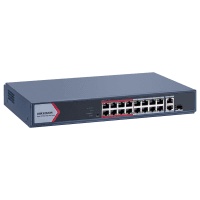 HIKVISION DS-3E1318P-EI/M 16FE POE PORT1×GE RJ45 PORT,1×GE COMBO(150W)SFP SWITCH