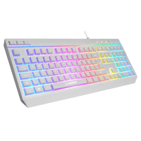 RAMPAGE KM-R57 SERAPHIC BEYAZ RGB AYDINLATMALI Q OYUNCU MULTMEDIA KLAVYE VE 12800 DPI MOUSE GAMING SET - 4