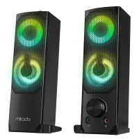MIKADO MD-S102 2.0 3WX2CH RGB LEDLI SIYAH USB SOUNDBAR SPEAKER HOPARLÖR