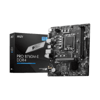 MSI PRO PRO B760M-E DDR4 SOKET 1700 DDR4 5333MHZ(OC) PCI-E GEN4 M.2 USB3.2 DP HDMI 1X2.5G LAN MATX