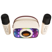 MIKADO MD-57BT ENDLESS 5W BEJ TF + USB + AUX + BT DESTEKLİ 2 WIRELESS KARAOKE MİKROFON 1200MAH TAŞINABİLİR SPEAKER - 5