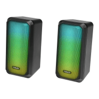 MIKADO MD-356 2.0 5WX2CH RGB LEDLİ SİYAH USB MULTIMEDIA OYUNCU SPEAKER HOPARLÖR - 3
