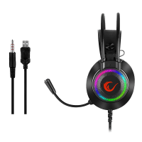 RAMPAGE RM-K27 X-JAMMER RAINBOW LEDLI PC USB 3.5M PS4-XBOX-MOBILE GAMING OYUNCU MİKROFONLU KULAKLIK - 3