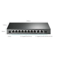 Tp-Link TL-SG1210MPE 8 Port 10/100/1000 Poe+ Switch 2 Port 10/100/1000 Mbps 1 Port SFP
