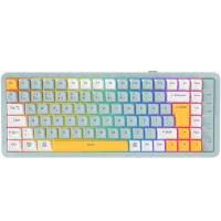 LECOO GK805-WT BLUETOOTH 5.0 / 2.4 GHZ / USB 3 MODLU RGB 85 TUŞ GASKET MEMBRAN TÜRKÇE Q OYUNCU KLAVYESİ BEYAZ TURKUAZ