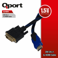 QPORT (Q-HDV) DVI-D (24+1) TO HDMI 1.5MT CEVIRICI