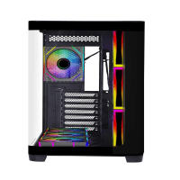 GAMEBOOSTER GB-G2852B-850W 80+ BRONZE CURVED CAM TYPE-C3.1 7*ARGB FAN SEAVIEW GAMING SİYAH KASA - 2