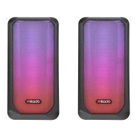 MIKADO MD-356 2.0 5WX2CH RGB LEDLİ SİYAH USB MULTIMEDIA OYUNCU SPEAKER HOPARLÖR - 2