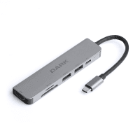 DARK DK-AC-U31X38 USB 3.1 TYPE-C 6 IN 1 HDMI / TF SD KART OKUYUCU / USB 3.0 & USB 2.0 / USB-C PD DÖNÜŞTÜRÜCÜ ÇEVIRICI HUB