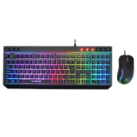 RAMPAGE KM-R57 SERAPHIC SİYAH RGB AYDINLATMALI Q OYUNCU MULTMEDIA KLAVYE VE 12800 DPI MOUSE GAMING SET