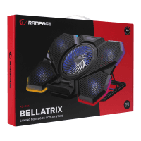 ADDISON RAMPAGE AD-RC13 BELLATRIX SIYAH 5 FAN 2 USB RGB IŞIKLI 15-17 NOTEBOOK SOĞUTUCU STAND - 7