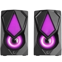 RAMPAGE RMS-G19 2.0 5 WATT LED IŞIKLI SİYAH MULTIMEDIA SPEAKER