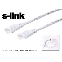 S-LINK SL-CAT606 0.6m UTP CAT6 KABLOSU GRİ