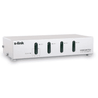 S-LINK SL-2041 4 PORTLU PS2 1.8M M/M KABLOLU OTOMATİK KVM SWITCH