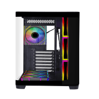 GAMEBOOSTER GB-G2852B-750W 80+ BRONZE CURVED CAM TYPE-C3.1 7*ARGB FAN SEAVIEW GAMING SİYAH KASA - 2