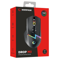 RAMPAGE DROP M3 V2 24000 DPI 3311 SENSÖR SİYAH RGB ŞARJLI KABLOSUZ 80 MİLYON HUANO SWITCH GAMING OYUNCU MOUSE - 4