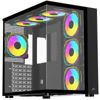 POWERBOOST PB-SS02B SEA VIEW USB 3.0, ATX 7 X ARGB FANLI, SIYAH KASA (PSU YOK) - 3