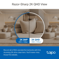 TP-LINK TAPO TC72 PAN/TILT AI EV GÜVENLİĞI WI-FI 2K KAMERA - 3