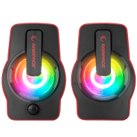 RAMPAGE RMS-G7 FALSETTO 2.0 6 WATT RGB LEDLI KIRMIZI MULTIMEDIA GAMING USB SPEAKER