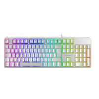 GAMEBOOSTER GB-G24W ENIGMA RAINBOW AYDINLATMALI RED SWITCH MEKANİK BEYAZ OYUN KLAVYESİ - 2