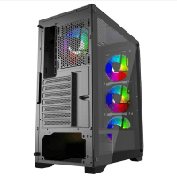 POWERBOOST PB-PS5846B 600W ATX USB 3.0 RAINBOW FANLI MESH GAMING SIYAH KASA - 2