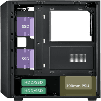 FSP CMT218B  650W RGB TEMPERLİ CAM USB 3.0 MESH SİYAH ATX GAMING KASA - 8