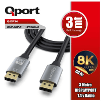 QPORT Q-DP34 3M DISPLAY PORT 1.4V KABLO