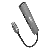 S-LINK SWV-USBC023 4 IN 1 GRİ METAL TYPEC TO 2*USB2.0 USB 3.0, PD TYPE C ADAPTÖR - 3