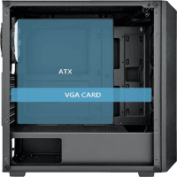 FSP CMT218B  650W RGB TEMPERLİ CAM USB 3.0 MESH SİYAH ATX GAMING KASA - 9