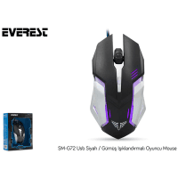 EVEREST SM-G72 USB SİYAH/GÜMÜŞ IŞIKLANDIRILMALI OYUNCU MOUSE - 4