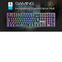 GAMEBOOSTER GB-G918B-BL FIRE STORM RGB BLUE SWITCH MEKANİK SİYAH OYUN KLAVYESİ