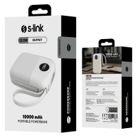 S-LINK MP110 10000MAH PD22.5W TYPE-C+LIGHTNING KABLOLU BEYAZ LCD TAŞINABİLİR PİL ŞARJ CİHAZI POWERBANK - 6