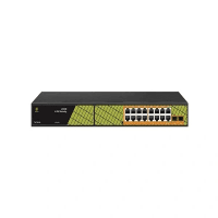 GENATA GNT-ES18UD-P 240W 16 PORT POE + 2UPLINK 100MBPS POE SWITCH