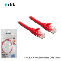 S-LINK SL-CAT606RE 0.6M KIRMIZI CAT6 KABLOSU