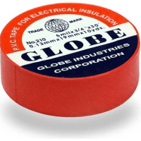 GLOBE KIRMIZI İZOLE BANT ELEKTRİK BANDI  0.13MM X 19MM X 10YDS
