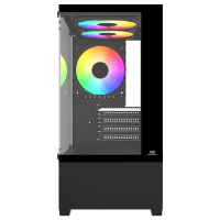 POWERBOOST PB-M5001B 500W 3*12CM RAINBOW FANLI USB 3.0 SEAVIEW M-ATX GAMING SİYAH KASA (JBST-PBM5001B) - 2